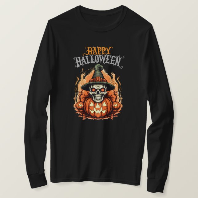 Halloween Långärmad T-Shirt (Design framsida)