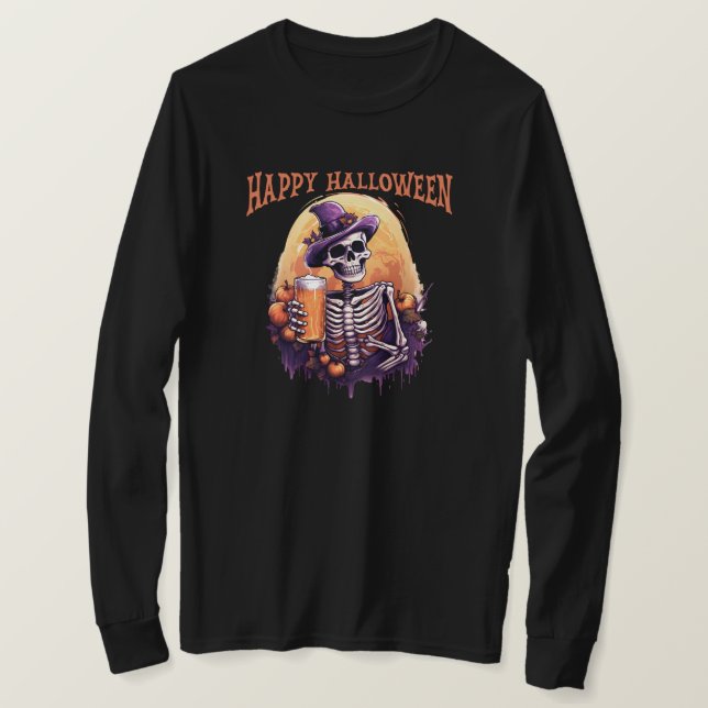 Halloween Långärmad T-Shirt (Design framsida)