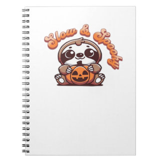 Halloween Långsamarmod Spöklik Söt Långsamarmod Pu Anteckningsbok