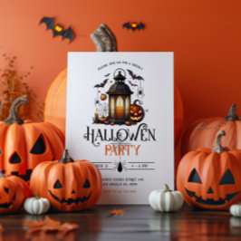 Halloween Lantern Baths & Spider Party-inbjudan Inbjudningar