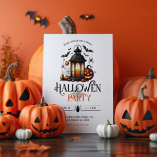 Halloween Lantern Baths & Spider Party-inbjudan Inbjudningar