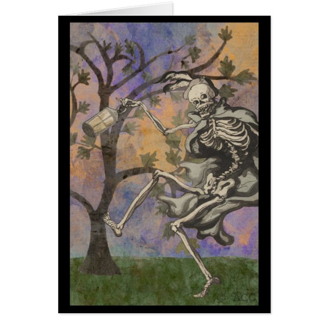 Halloween Lantern Walk Hälsningskort (Framsidan)