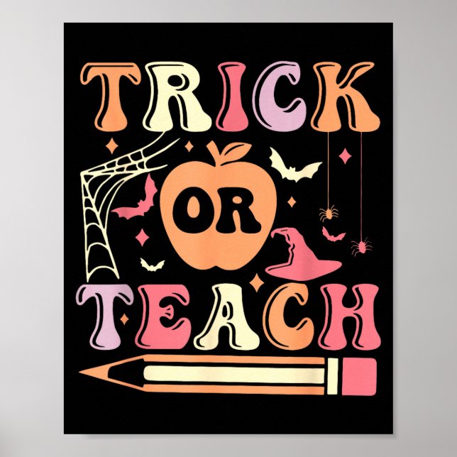 Halloween-lärare bus eller lär  poster (Framsidan)