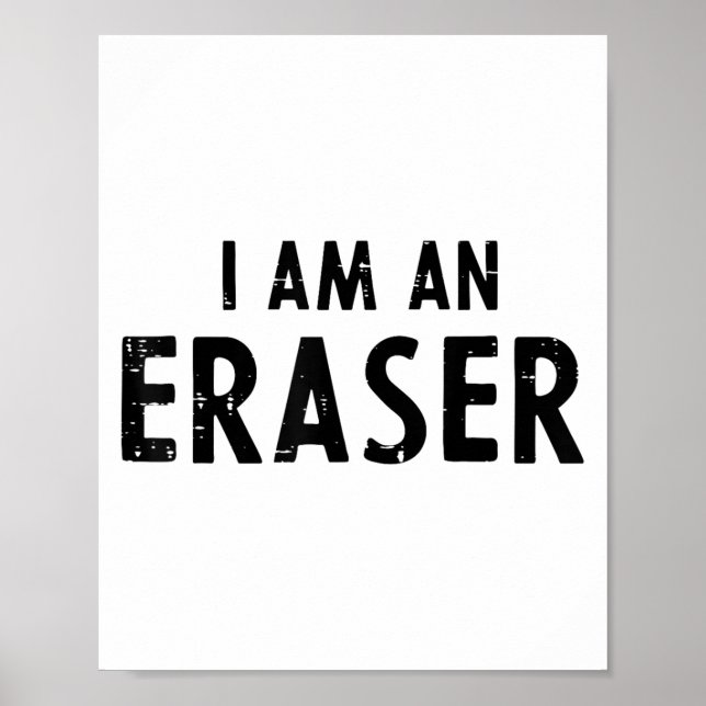 Halloween-lärare Im An Eraser Funny Costume Kids Poster (Framsidan)