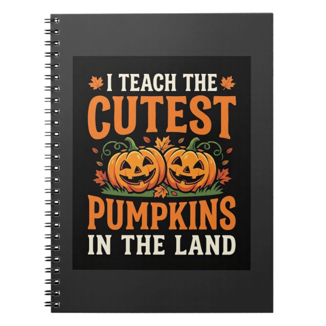 Halloween-lärare Sötaste pumpar design_1 Anteckningsbok (Framsidan)