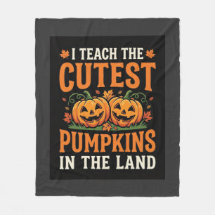 Halloween lärare sötaste pumpar design_1 fleecefilt