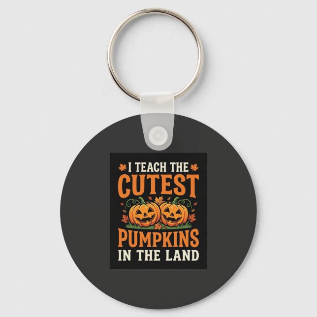Halloween lärare sötaste pumpar design_1 nyckelring (Framsida)