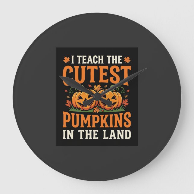 Halloween lärare sötaste pumpar design_1 stor klocka (Framsida)