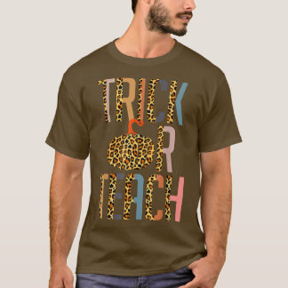 Halloween-lärargåva eller persikoleopardpump t shirt