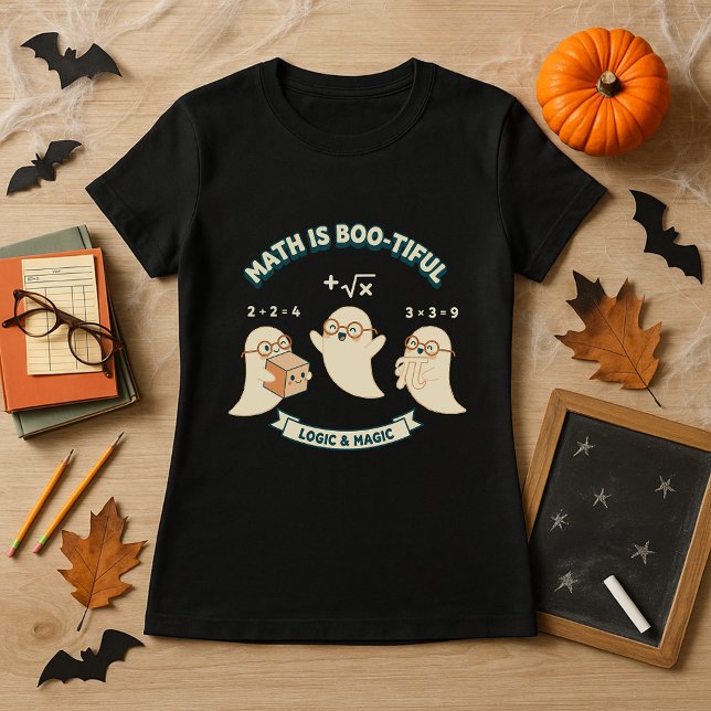 Halloween-lärarpresenten Math är Boo-tiful Ghost T Shirt (Skapare uppladdad)