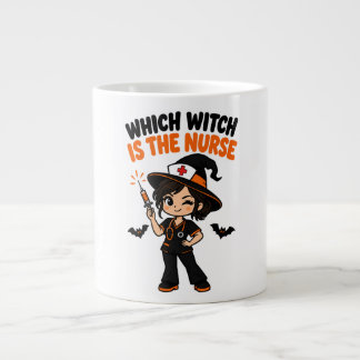 Halloween läskig söt sjuksköterska & arbetskläder. jumbo mugg