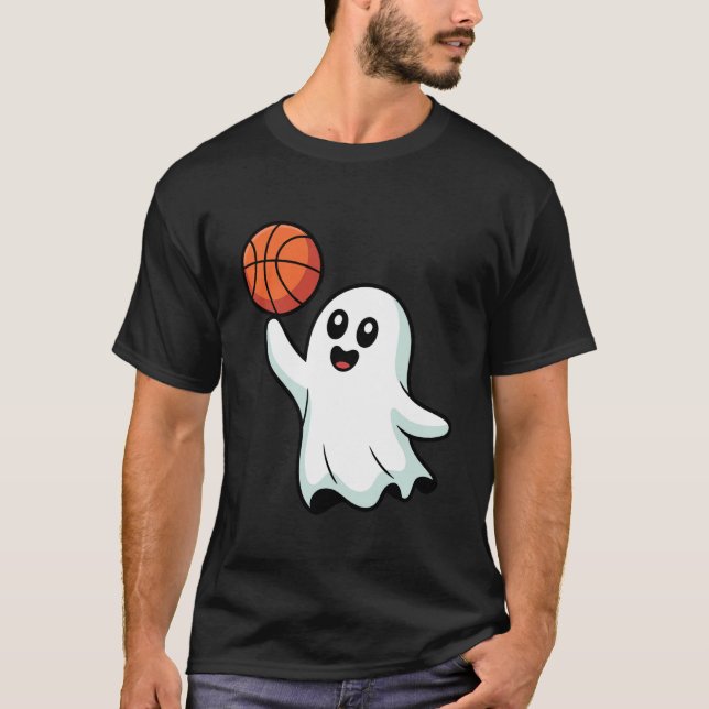 Halloween läskig spöke som spelar basket för Todd T Shirt (Framsida)