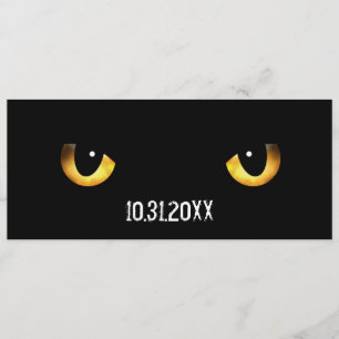 Halloween läskiga katt ögon inbjudningar