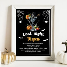 Halloween "Last Night Diaper" Baby Shower Game