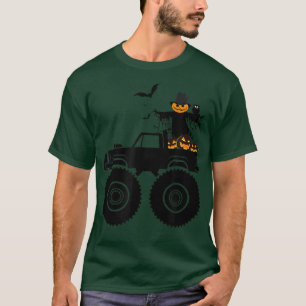 Halloween Lastbil Crash Pumpkin Fladdermöss Spooky T Shirt