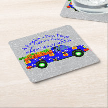 Halloween Lastbil Pumpkin Day Behållas Goblins Awa