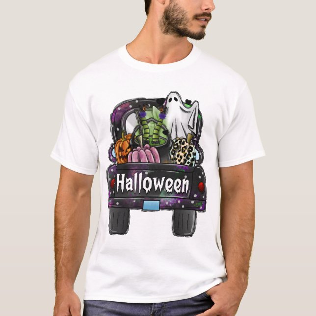 Halloween Lastbil T Shirt (Framsida)