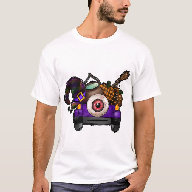 Halloween Lastbil T Shirt (Framsida)