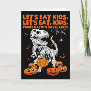 Halloween Låt oss äta barns stavning räddar liv D Kort