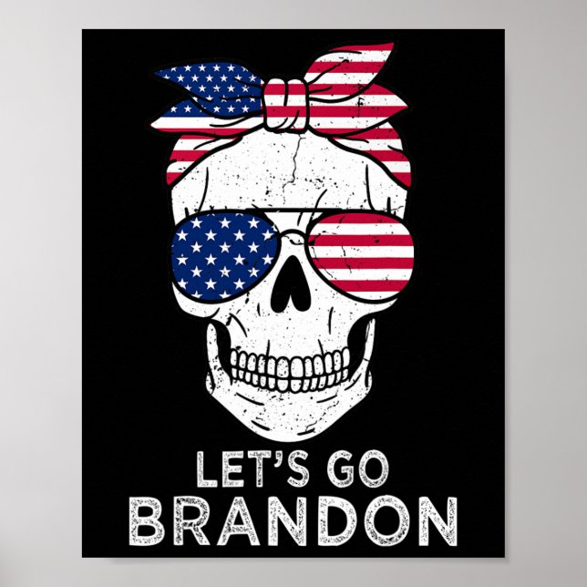 Halloween Låt oss Go Brandon Ndana Skull Aviation  Poster (Framsidan)