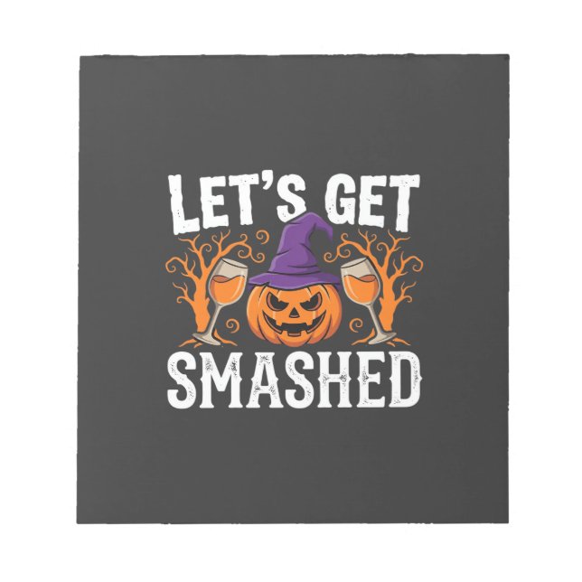 Halloween Låt Oss Krossas Pumpa Anteckningsblock (Framsida)