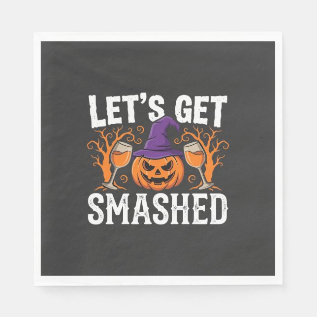 Halloween Låt Oss Krossas Pumpa Pappersservett (Framsidan)