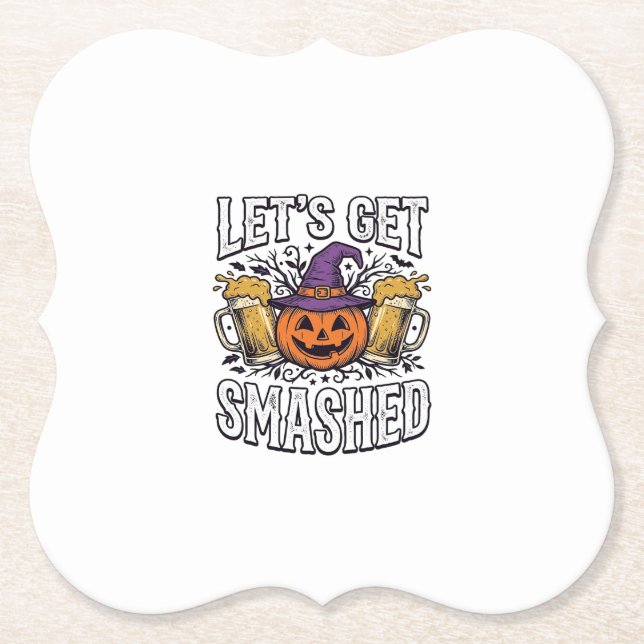 Halloween Låt Oss Krossas Pumpabrygd Underlägg Papper (Framsida)