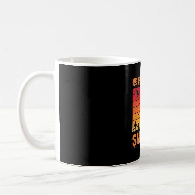 Halloween Låt Oss Krossas Spökkyrkogård Kaffemugg (Vänster)