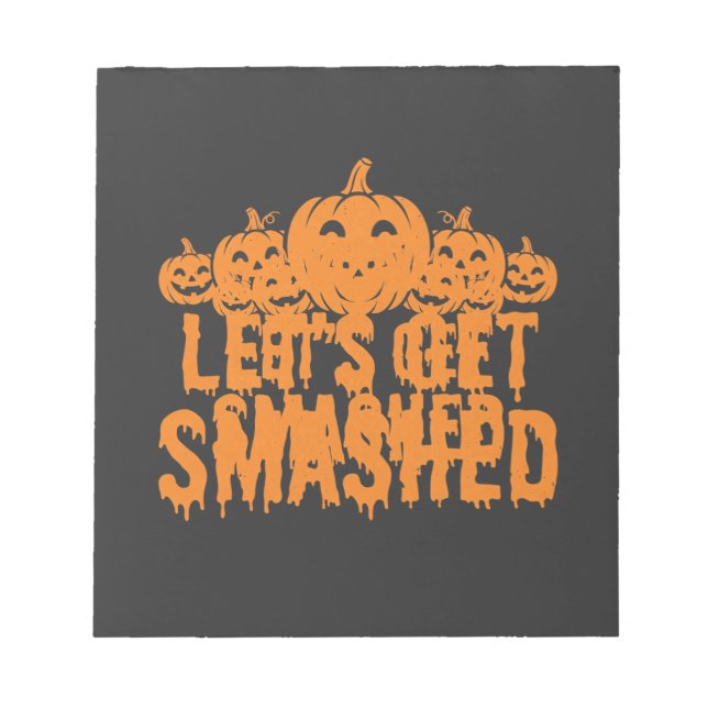Halloween Låt Oss Smulas Pumpa Anteckningsblock (Framsida)