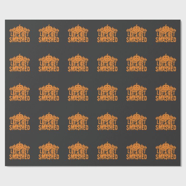 Halloween Låt Oss Smulas Pumpa Presentpapper (Platt)
