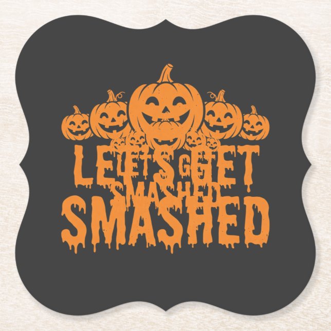 Halloween Låt Oss Smulas Pumpa Underlägg Papper (Framsida)