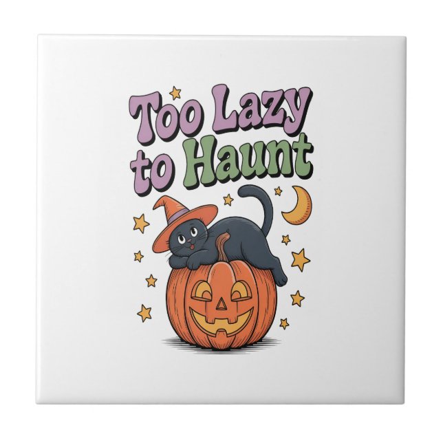 Halloween Lata Spöke Kakelplatta (Framsidan)