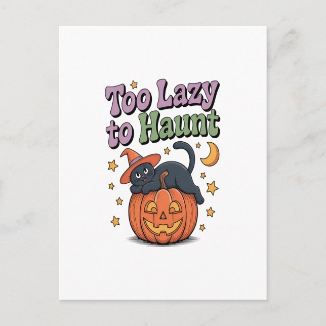Halloween Lata Spöke Vykort (Framsida)