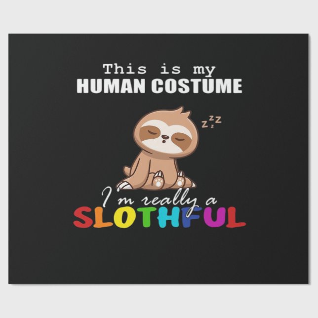 Halloween Lättjefull Design, Det här är min männis Presentpapper (Platt)