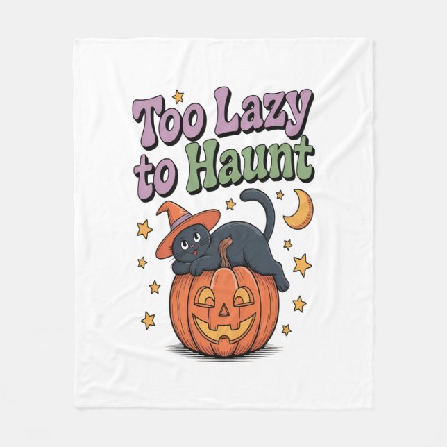 Halloween Lazy Ghost Fleecefilt (Framsidan)