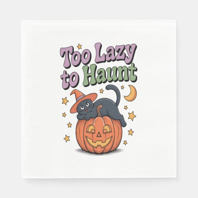 Halloween Lazy Ghost Pappersservett (Framsidan)