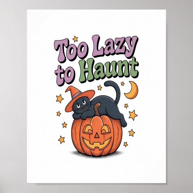 Halloween Lazy Ghost Poster (Framsidan)