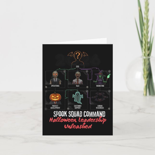 Halloween-ledartalets taloky Squad Kommando Funny  Kort (Framsida)