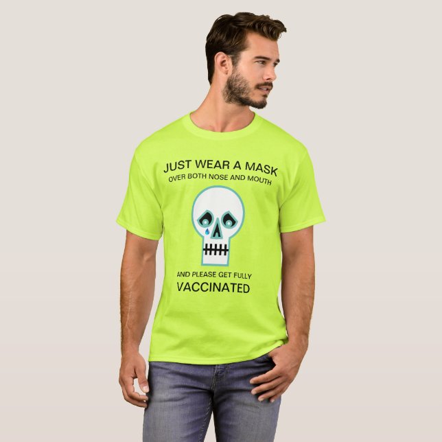Halloween Ledsen Skull T-Shirt (Hel framsida)