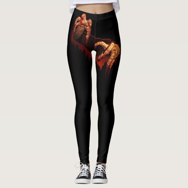 Halloween Leggings Creepy Zombie Leggings (Framsida)