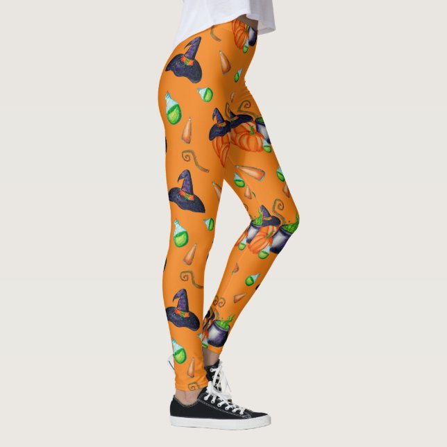 Halloween Leggings | Halloween Witch Hats Leggings (Höger)