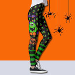 Halloween Leggings Little Monsters Teacher's Byxor<br><div class="desc">Över hela lycklig lilla Halloween-monster,  balar</div>