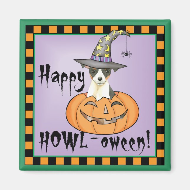 Halloween Leksak Fox Terrier Magnet (Framsidan)