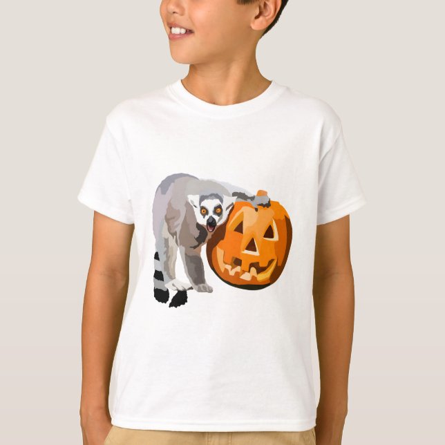Halloween Lemur Ringtail Lemur T Shirt (Framsida)