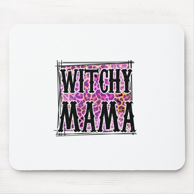 Halloween Leopard Witchy Mamma Birthday Musmatta (Framsidan)