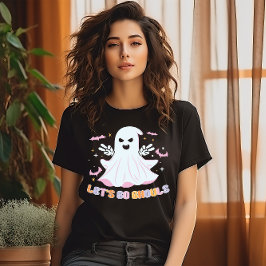 HALLOWEEN LETS GO GHOULS VAMPIRE GHOST T SHIRT
