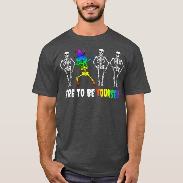 Halloween LGBT Pride Costume  Dare To Be Gay T Shirt (Framsida)