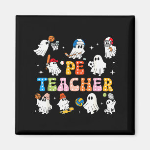 Halloween Li lärare spöke spelar sport Fysisk akti Magnet