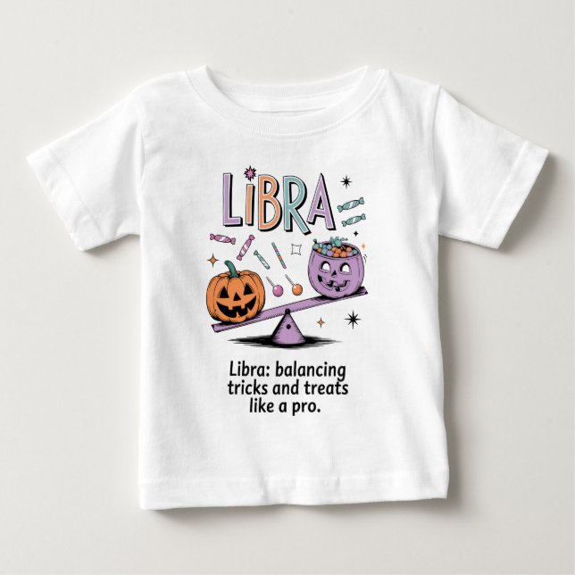 Halloween Libra Zodiac Funny Quote T Shirt (Framsida)