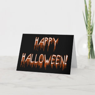 Halloween lider av text kort